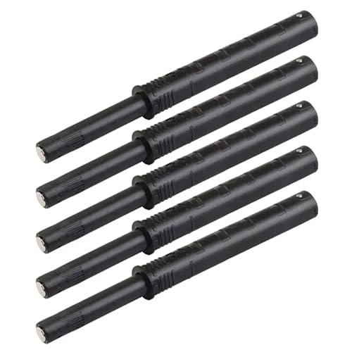 Türschnapper 5 Stücke Küchenschrank Fänge Magnetischer Türstopper Schubladenschließer Weicher Leiser Dämpfer Puffer Push-To-Open-System Möbelbeschläge(Black-long) von GHHZML