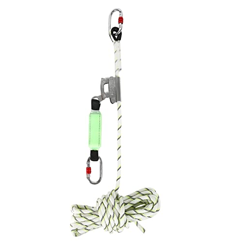 Auffanggurt Haltegurt Fallschutz, 15m Auffangseil 13mm Drahtdurchmesser mit Bandfalldämpfer&Karabiner, Absturzsicherung für Outdoor Baumklettern Bergsteigen Auffanggurt Haltegurt Fallschutz, 15m Auffangseil 13mm Drahtdurchmesser mit Bandfalldämpfer&Karabiner, Absturzsicherung für Outdoor Baumklettern Bergsteigen von GHIBFBT
