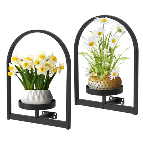 GHIBFBT Bilderrahmen Wand Pflanzenhalter, Pflanzen-Wandrahmen Aus Metall, Wandbehang Pflanzer Korb Blumentopf Halter Für Die Inneneinrichtung von GHIBFBT