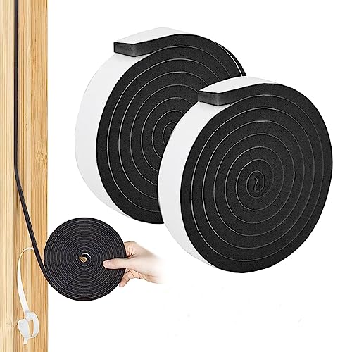Moosgummi Selbstklebend, 4M Türdichtung Dichtungsband Selbstklebend, Schaumstoff Dichtungsband 30mm(B) x 10mm(D) für Tür Fenster Wetterfest Anti-Kollision Schalldämmung von GHIBFBT