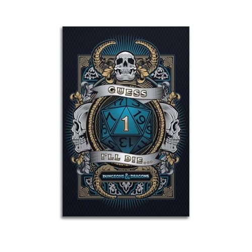GHIBYN Poster "Game Dungeons & Dragons", dekoratives Gemälde, Leinwand, Wandposter und Kunstdruck, moderne Familienschlafzimmer-Dekoration, Poster, 30 x 45 cm, 6 Stück von GHIBYN