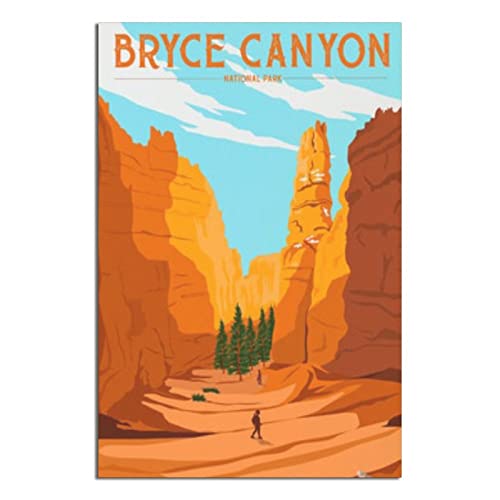 Bryce Canyon Dunes Sun Vintage National Park Poster Gemälde Poster Schlafzimmer Deko von GHJGH