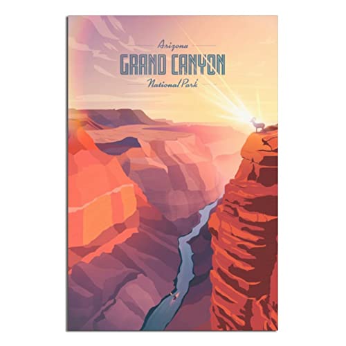 Grand Canyon Antelope Sunset Vintage National Park Poster Gemälde Poster Schlafzimmer Deko von GHJGH