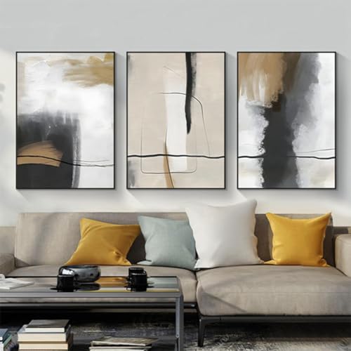 GHJKL Moderne Ästhetik Botanisches Poster, Bohemian Abstract Geometric Wall Art, Rohrkolben Blumen Set, Kein Rahmen (Bild-08, 30x40cm-3Pcs) von GHJKL