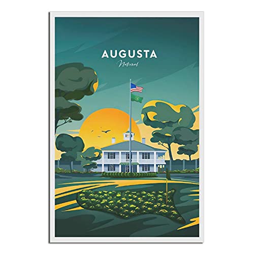 Augusta National Golf Club Abend-Poster, traditionelles Poster, Vintage, Reise-Poster, modernes Büro, Familie, Schlafzimmer, Wanddekoration, Poster Geschenk von GHJKY
