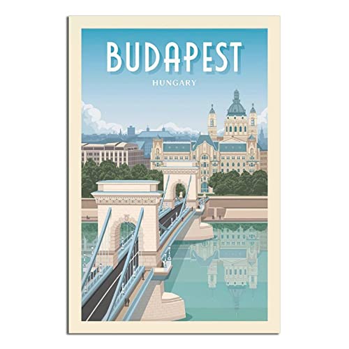 Budapest Ungarn Vintage Reiseposter Modern Büro Familie Schlafzimmer Wanddekoration Poster Geschenk von GHJKY