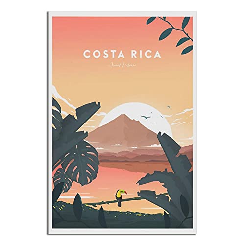 Costa Rica Traditionelles Abend-Vintage-Reiseposter, modernes Büro, Familie, Schlafzimmer, Wanddekoration, Poster, Geschenk von GHJKY