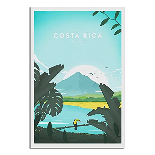 Costa Rica Traditionelles Vintage-Reiseposter, modernes Büro, Familie, Schlafzimmer, Wanddekoration, Poster, Geschenk von GHJKY
