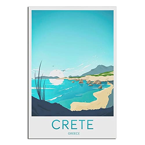 Kreta, Vintage-Reiseposter, Griechenland, modernes Büro, Familie, Schlafzimmer, Wanddekoration, Poster, Geschenk von GHJKY