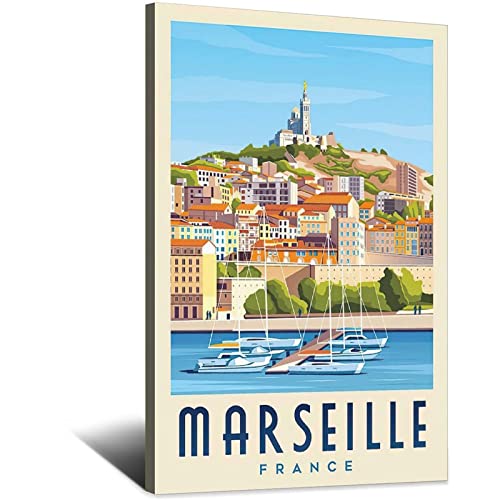 Marseille Frankreich Vintage Reise-Poster Modern Büro Familie Schlafzimmer Wand-Dekor Poster Geschenk von GHJKY