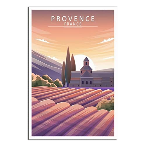 Provence Poster, Frankreich Vintage Reise-Poster, modernes Büro, Familien-Schlafzimmer, Wanddekoration, Poster Geschenk von GHJKY