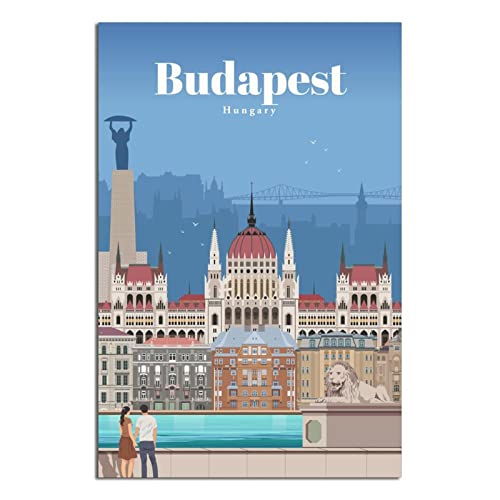 Vintage-Reise-Poster, Budapest, modernes Büro, Familie, Schlafzimmer, Wanddekoration, Poster, Geschenk von GHJKY