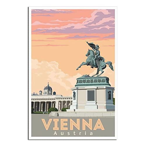 Wien Poster Österreich Vintage Reise Poster Modern Büro Familie Schlafzimmer Wanddekor Poster Geschenk von GHJKY