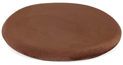 GHJL Rundes Stuhlkissen, Weiches Memory-Schaum-Sitzkissen Für Bürostuhl, Barhocker-Kissen, rutschfeste, Abnehmbare, Waschbare Stuhlpolster (Color : Brown, Size : 28cm*3cm) von GHJL