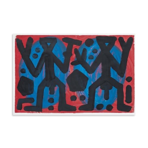 GHJOPAF Abstraktes Ölposter von A. R. Penck 2 Männer, schwarze Kunst, Ölgemälde, Poster, Leinwandgemälde, Wandkunst, Bild, Heimdekor, Druck für Schlafzimmer, Wohnzimmer, 60 x 90 cm, ungerahmter Stil GHJOPAF Abstraktes Ölposter von A. R. Penck 2 Männer, schwarze Kunst, Ölgemälde, Poster, Leinwandgemälde, Wandkunst, Bild, Heimdekor, Druck für Schlafzimmer, Wohnzimmer, 60 x 90 cm, ungerahmter Stil von GHJOPAF