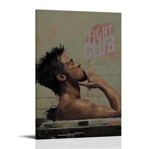 GHJOPAF Fight Club Klassisches Vintage-Filmposter auf Leinwand, Gemälde, Wandkunst, Bild, Heimdekoration, Druck für Schlafzimmer, Wohnzimmer, 30 x 45 cm, Rahmenstil GHJOPAF Fight Club Klassisches Vintage-Filmposter auf Leinwand, Gemälde, Wandkunst, Bild, Heimdekoration, Druck für Schlafzimmer, Wohnzimmer, 30 x 45 cm, Rahmenstil von GHJOPAF