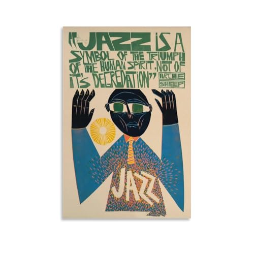 GHJOPAF Jazz-Anime-Vintage-Poster, Leinwandbild, Wandkunst, Bild, Heimdekoration, Druck für Schlafzimmer, Wohnzimmer, 50 x 75 cm, ungerahmter Stil GHJOPAF Jazz-Anime-Vintage-Poster, Leinwandbild, Wandkunst, Bild, Heimdekoration, Druck für Schlafzimmer, Wohnzimmer, 50 x 75 cm, ungerahmter Stil von GHJOPAF