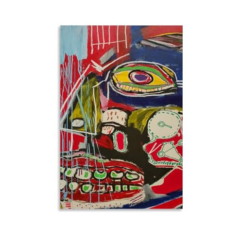 GHJOPAF Jean Michel Basquiat berühmtestes Gemälde-Poster auf Leinwand, Gemälde, Wandkunst, Bild, Heimdekoration, Druck für Schlafzimmer, Wohnzimmer, 50 x 75 cm, ungerahmter Stil GHJOPAF Jean Michel Basquiat berühmtestes Gemälde-Poster auf Leinwand, Gemälde, Wandkunst, Bild, Heimdekoration, Druck für Schlafzimmer, Wohnzimmer, 50 x 75 cm, ungerahmter Stil von GHJOPAF