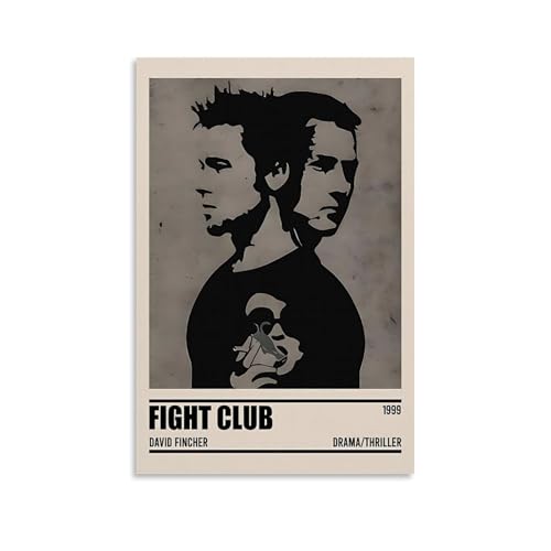 GHJOPAF Klassisches Vintage-Filmposter "Fight Club" auf Leinwand, Gemälde, Wandkunst, Bild, Heimdekoration, Druck für Schlafzimmer, Wohnzimmer, 30 x 45 cm, ungerahmter Stil GHJOPAF Klassisches Vintage-Filmposter "Fight Club" auf Leinwand, Gemälde, Wandkunst, Bild, Heimdekoration, Druck für Schlafzimmer, Wohnzimmer, 30 x 45 cm, ungerahmter Stil von GHJOPAF