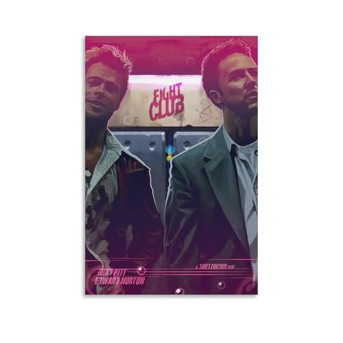 GHJOPAF Klassisches Vintage-Filmposter "Fight Club" auf Leinwand, Gemälde, Wandkunst, Bild, Heimdekoration, Druck für Schlafzimmer, Wohnzimmer, 30 x 45 cm, ungerahmter Stil GHJOPAF Klassisches Vintage-Filmposter "Fight Club" auf Leinwand, Gemälde, Wandkunst, Bild, Heimdekoration, Druck für Schlafzimmer, Wohnzimmer, 30 x 45 cm, ungerahmter Stil von GHJOPAF