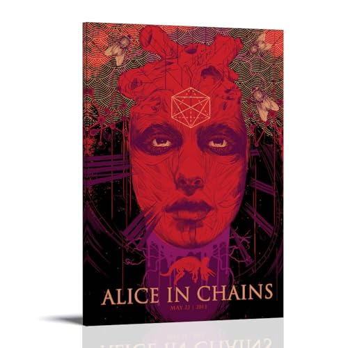 GHJOPAF Poster auf Leinwand, Motiv: Alice in Ketten, Rockband, Wandkunst, Bild, Heimdekoration, Druck für Schlafzimmer, Wohnzimmer, 30 x 45 cm, Rahmenstil GHJOPAF Poster auf Leinwand, Motiv: Alice in Ketten, Rockband, Wandkunst, Bild, Heimdekoration, Druck für Schlafzimmer, Wohnzimmer, 30 x 45 cm, Rahmenstil von GHJOPAF