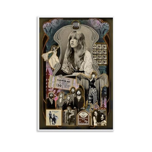 GHJOPAF Stevie Poster Nicks, Fleetwood-Poster, Mac-Poster, Leinwand, Gemälde, Wandkunst, Bild, Heimdekoration, Druck für Schlafzimmer, Wohnzimmer, 30 x 45 cm, ungerahmter Stil GHJOPAF Stevie Poster Nicks, Fleetwood-Poster, Mac-Poster, Leinwand, Gemälde, Wandkunst, Bild, Heimdekoration, Druck für Schlafzimmer, Wohnzimmer, 30 x 45 cm, ungerahmter Stil von GHJOPAF
