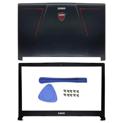 Ersatz-Laptop-Frame-Fall mit GE73 GE73VR 7RF MS-17C1 MS-17C3 MS-17C5 Models LCD-Rückrahmen vor dem Frontrahmen und Scharniere kompatibel(AB Cover 1) von GHJtRs
