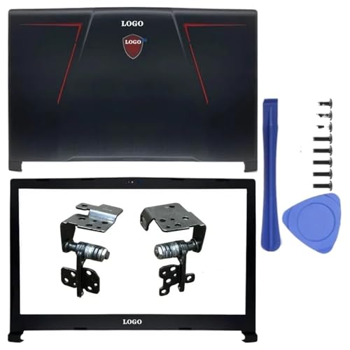 Ersatz-Laptop-Frame-Fall mit GE73 GE73VR 7RF MS-17C1 MS-17C3 MS-17C5 Models LCD-Rückrahmen vor dem Frontrahmen und Scharniere kompatibel(AB Hinges 1) von GHJtRs
