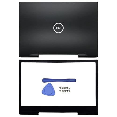 ErsatzlCD -Rückseite Abdeckung vordere Lünette Palmrest Bottom Case Kompatibel mit G5 5590 -Serie Laptops kompatibel mit 0TJ5K7 0ftF0C -Modellen(AB Cover) von GHJtRs