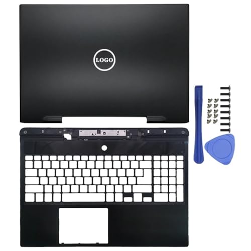 ErsatzlCD -Rückseite Abdeckung vordere Lünette Palmrest Bottom Case Kompatibel mit G5 5590 -Serie Laptops kompatibel mit 0TJ5K7 0ftF0C -Modellen(AC Cover) von GHJtRs