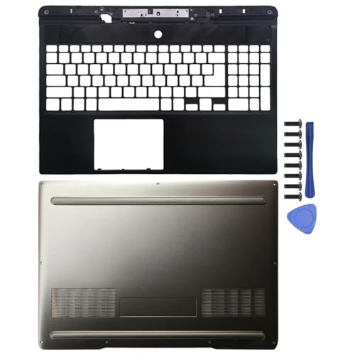 ErsatzlCD -Rückseite Abdeckung vordere Lünette Palmrest Bottom Case Kompatibel mit G5 5590 -Serie Laptops kompatibel mit 0TJ5K7 0ftF0C -Modellen(CD Cover) von GHJtRs