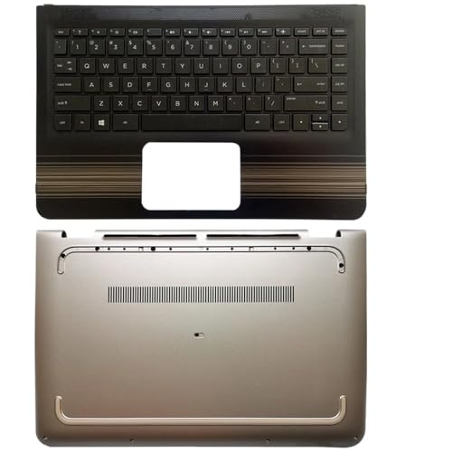 Ersatzteile Kompatibel mit die 13-U-Serie-Laptop kompatibel mit LCD-Rückzugabdeckungsscharnern Palmrest Bottom Case Kompatibel mit Modellnummern 856004-001 856037-001 856006-001(WITH KEYBOARD CD) von GHJtRs