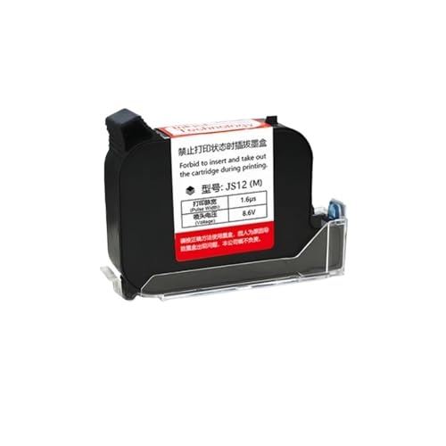 GHJtRs Adhesion JS12 Tintenpatrone für 12,7 mm Handheld-Online-Tintenstrahl-Refurbish-Drucker (1 grüne Patrone) von GHJtRs