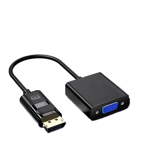 GHJtRs DisplayPort DP zu VGA Adapter Stecker auf Buchse Konverter 1080P 60Hz kompatibel mit PC Computer Laptop TV Monitor von GHJtRs