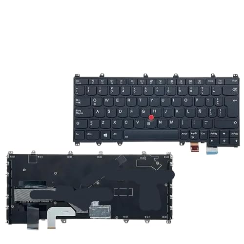 GHJtRs LAS Latin SP Spanische Tastatur kompatibel mit X380 S1 260 370 3rd 4th Laptop Modell 01AV726 01EN396 00PA134 01AV719 01EN389(LAS Black BL 370) von GHJtRs
