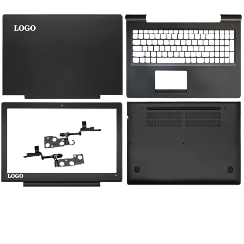 GHJtRs LCD-Rückzugabdeckung Vorderletz Scharniere Palmrest Tastaturuntergrund Kompatibel mit Laptop-kompatibel mit 700-15 700-15ISK E520-15IKB-Modelle(WITHKEYBOARDABCDHING) von GHJtRs