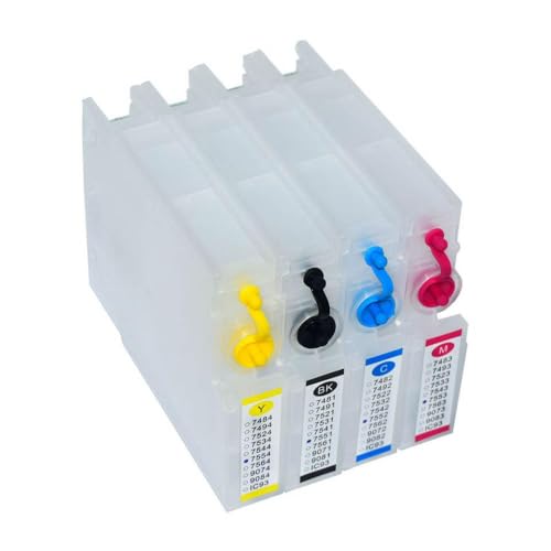 GHJtRs Nachfüll-Tintenpatronen T9071 T9074 T9081 T9084 kompatibel mit WorkForce Pro WF 6590D 6090DW Drucker von GHJtRs