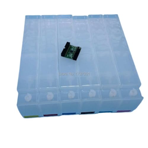 GHJtRs Nachfüllbare Tintenpatrone mit Chip-Decoder, 800 ml, kompatibel mit Designjet 5000, 5000 PC, 5500, 5500 PS, kompatibel mit langlebigen Druckern von GHJtRs