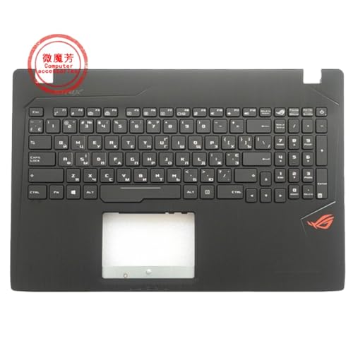 Kompatible Laptop -Tastatur mit Palmrest Upper Cover RGB -Rückbeleuchtung Kompatibel mit Strix GL553 GL553V GL553VW ZX53VM FZ50VD ZX53 FX53V -Modelle(Red Font US) von GHJtRs
