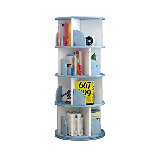 Bücherregal, drehbar, vom Boden bis zur Decke, um 360 Grad drehbar, Aufbewahrungsregal für Babybilderbücher für Kinder, einfaches kleines Bücherregal für zu Hause (Farbe: Blau, Größe: 40 x 1 Bücherregal, drehbar, vom Boden bis zur Decke, um 360 Grad drehbar, Aufbewahrungsregal für Babybilderbücher für Kinder, einfaches kleines Bücherregal für zu Hause (Farbe: Blau, Größe: 40 x 1 von GHKFEJGDEN