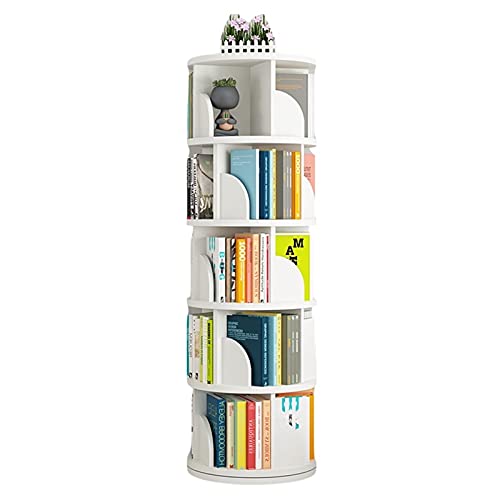 Bücherregal Drehbares Bücherregal, Kreatives 360 ° Drehbares Bücherregal Einfach Demontierbare Bücherregale Einfache Studentenecke Für Das Home-Office-Wohnzimmer-Arbeitszimmer (Color : White Bücherregal Drehbares Bücherregal, Kreatives 360 ° Drehbares Bücherregal Einfach Demontierbare Bücherregale Einfache Studentenecke Für Das Home-Office-Wohnzimmer-Arbeitszimmer (Color : White von GHKFEJGDEN