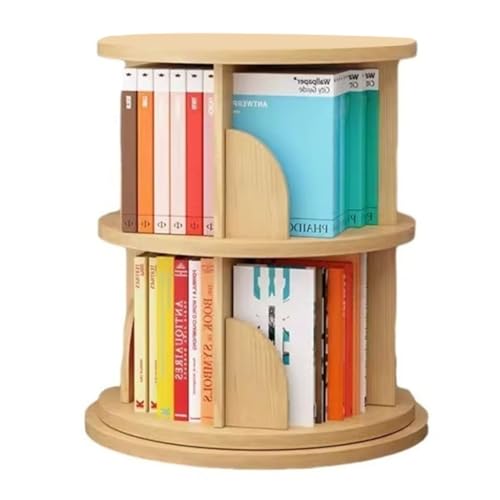 Drehbares Bücherregal mit 2/3/4/5/6 Ebenen, drehbarer Bücherregalturm für Eck-Bücherregale aus Holz, bodenstehende Bücherregale, Aufbewahrungs-Organizer, modern und Design, Büro, Schlafzimme Drehbares Bücherregal mit 2/3/4/5/6 Ebenen, drehbarer Bücherregalturm für Eck-Bücherregale aus Holz, bodenstehende Bücherregale, Aufbewahrungs-Organizer, modern und Design, Büro, Schlafzimme von GHKFEJGDEN
