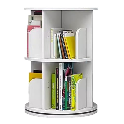 Drehbares Bücherregal mit 2/3/4/5/6 Ebenen, drehbares Bücherregal, hohes, schmales Bücherregal für das Wohnzimmer, weiß, 360 ° schwenkbares, bodenstehendes Eckregal für Wohnzimmer und Schlaf Drehbares Bücherregal mit 2/3/4/5/6 Ebenen, drehbares Bücherregal, hohes, schmales Bücherregal für das Wohnzimmer, weiß, 360 ° schwenkbares, bodenstehendes Eckregal für Wohnzimmer und Schlaf von GHKFEJGDEN