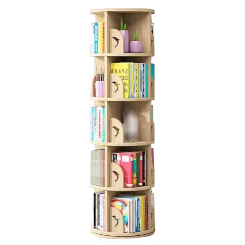 Drehbares Bücherregal mit 3/4/5 Ebenen, Bücherregal aus Holz für Studenten, modernes Bücherregal, modernes Bücherregal für Schlafzimmer, Wohnzimmer und Heimbüro (Farbe: Braun, Größe: 39 x 15 Drehbares Bücherregal mit 3/4/5 Ebenen, Bücherregal aus Holz für Studenten, modernes Bücherregal, modernes Bücherregal für Schlafzimmer, Wohnzimmer und Heimbüro (Farbe: Braun, Größe: 39 x 15 von GHKFEJGDEN