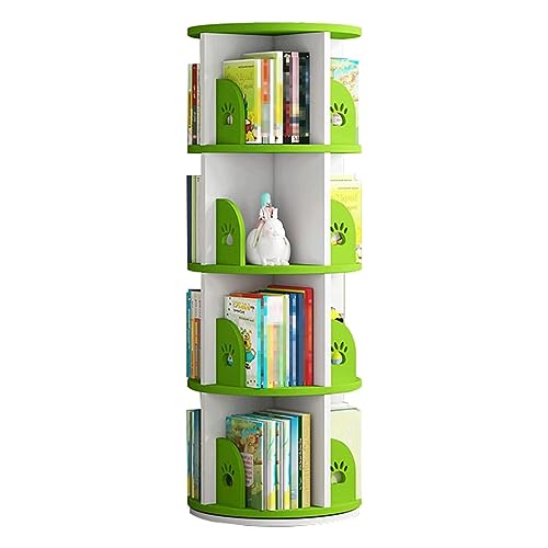 GHKFEJGDEN 4-lagiges drehbares Bücherregal, rundes Bücherregal aus hochdichter Platte, Bücherregal für Kinder, kreatives Bärentatzenmuster, Schallwand-Bücherregal GHKFEJGDEN 4-lagiges drehbares Bücherregal, rundes Bücherregal aus hochdichter Platte, Bücherregal für Kinder, kreatives Bärentatzenmuster, Schallwand-Bücherregal von GHKFEJGDEN