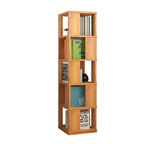 GHKFEJGDEN Bücherregal, 360 ° drehbar, Bücherregal, Bodenregal, einfaches, multifunktionales Wohnzimmer-Schließfach (Farbe: A) von GHKFEJGDEN
