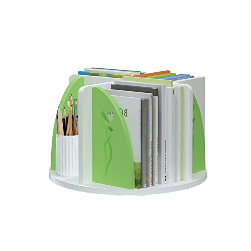 GHKFEJGDEN Bücherregal, drehbares Bücherregal, großes Fassungsvermögen, Schreibtisch-Aufbewahrungsregal, wirtschaftliches, weißes, einfaches Erkerfenster-Bücherregal (Farbe: Grün, Größe: 40 x 26 cm) GHKFEJGDEN Bücherregal, drehbares Bücherregal, großes Fassungsvermögen, Schreibtisch-Aufbewahrungsregal, wirtschaftliches, weißes, einfaches Erkerfenster-Bücherregal (Farbe: Grün, Größe: 40 x 26 cm) von GHKFEJGDEN