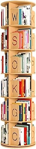 GHKFEJGDEN Bücherregal Bücherregale Drehbares Bücherregal 360° Bücherregal Bilderbuchregal Wohnzimmer Mehrstöckige Regale Aus Holz (Size : 44 * 190cm) von GHKFEJGDEN