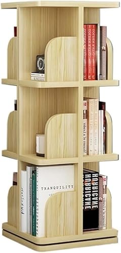 GHKFEJGDEN Bücherregal Bücherregale Drehbares Bücherregal 360° Bücherregal Holz Bilderbuchregal Wohnzimmer Mehrschichtiges Regal (Size : 3 Layer) von GHKFEJGDEN