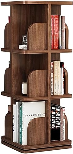 GHKFEJGDEN Bücherregal Bücherregale Drehbares Bücherregal 360° Bücherregal Holz Bilderbuchregal Wohnzimmer Mehrschichtiges Regal (Size : 3 Layer) von GHKFEJGDEN